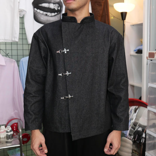 Fireman Clasp Jacket Heavyweight Denim Cotton