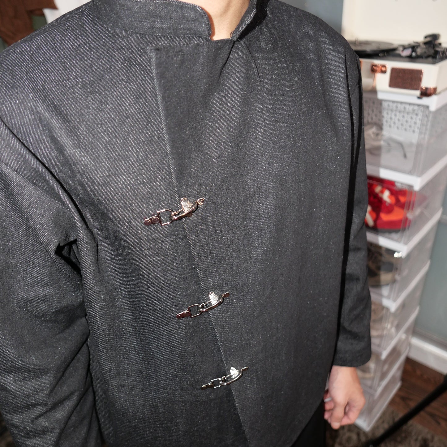 Fireman Clasp Jacket Heavyweight Denim Cotton