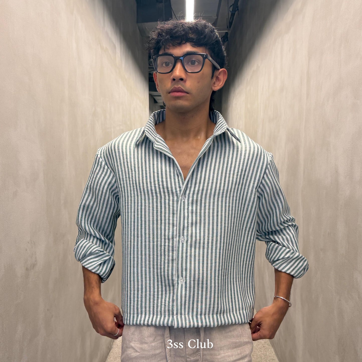 The Riviera Stripe Boxy Shirt