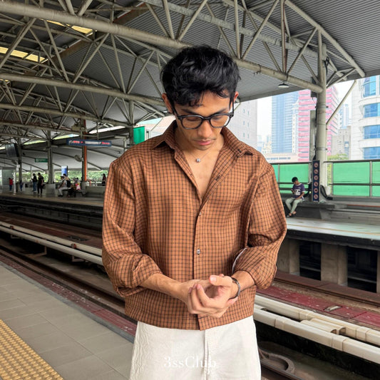 Flannel Boxy Shirt Kemeja