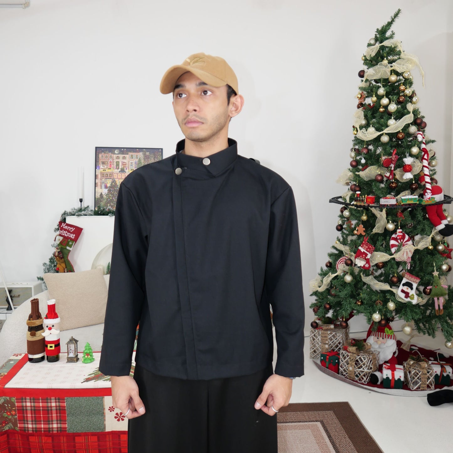 Obsidian Collar Zipper Jacket