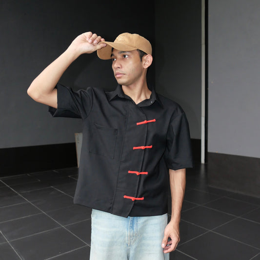 Modern Oriental Boxy Button Shirt