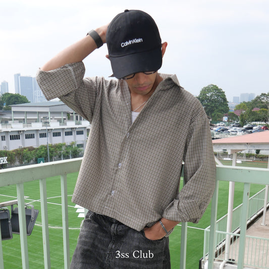 Plaid Boxy Shirt Kemeja Flannel
