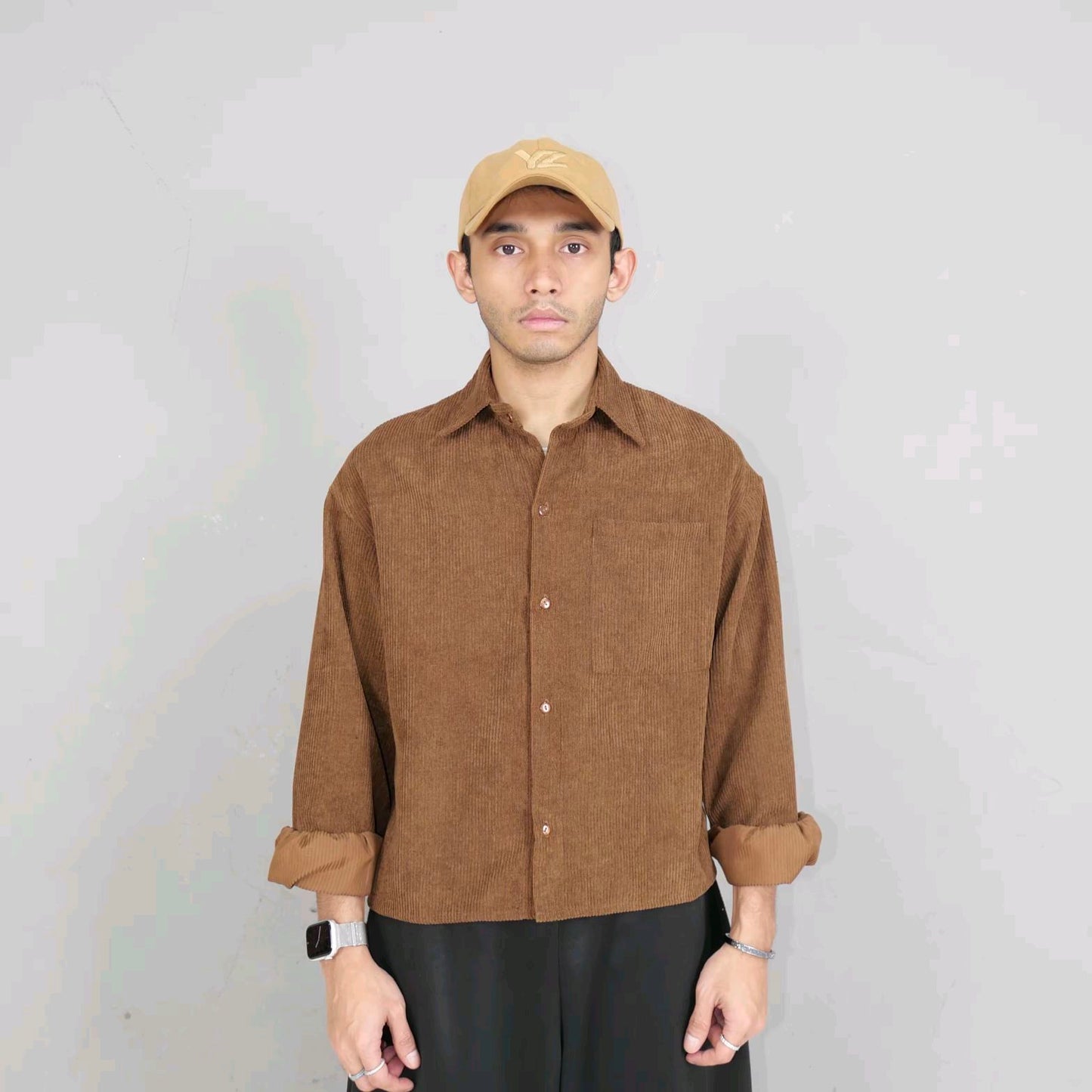 Corduroy Buttoned Shirt