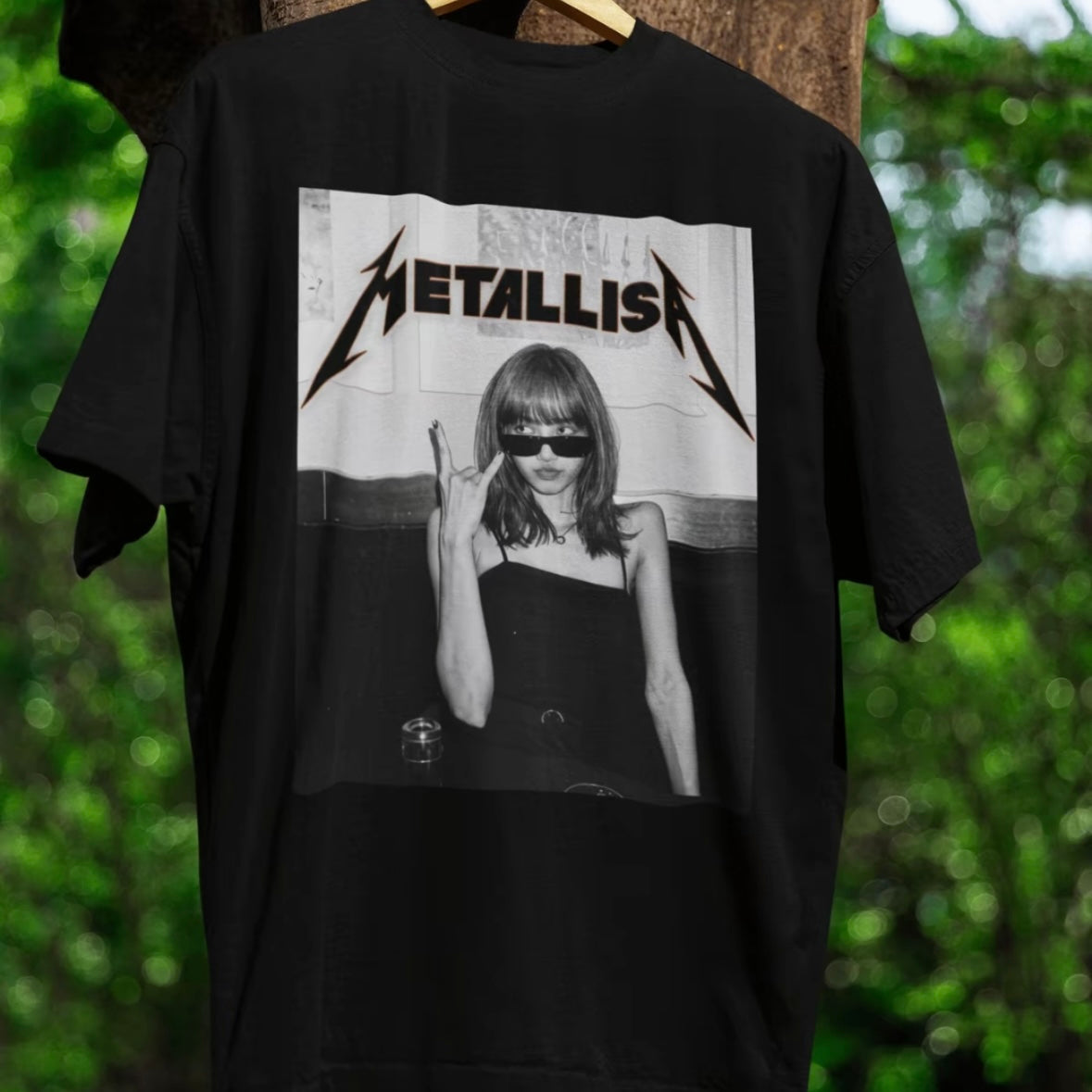 METALLISA [BOXY FIT] T Shirt Cotton 280GSM White & Black Tee (S-2XL) Lengan Separuh Cutting Oversized Baggy Fit