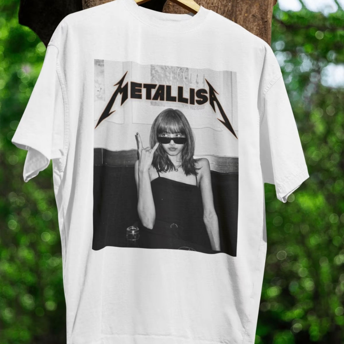 METALLISA [BOXY FIT] T Shirt Cotton 280GSM White & Black Tee (S-2XL) Lengan Separuh Cutting Oversized Baggy Fit