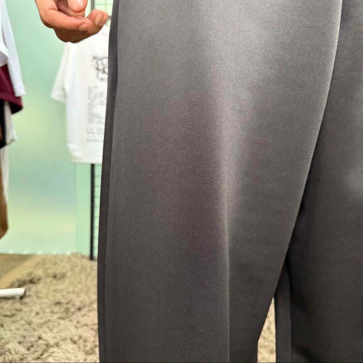 Scuba Sweatpants Balloon Fit Baggy Casual Cotton Lycra S-2XL