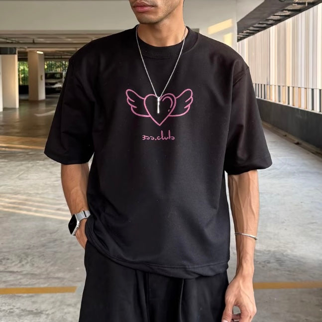 I DON'T CHEAT [BOXY] T Shirt Cotton 280GSM White & Black Tee (S-2XL) Lengan Separuh Cutting Oversized Baggy Fit