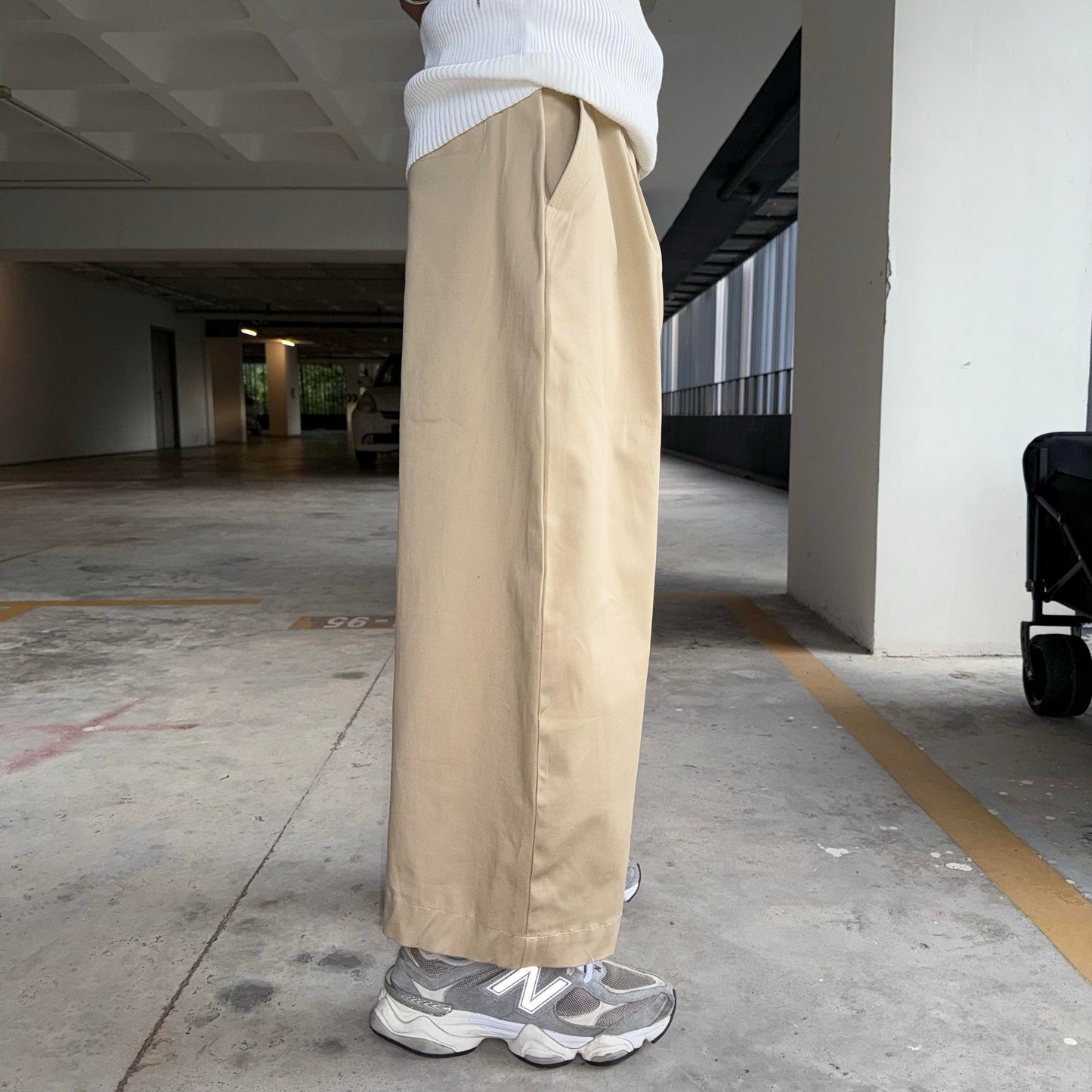Khaki Pants [BALLOON FIT] Super Baggy Wide Full Cotton Streetwear Street Style S-2XL