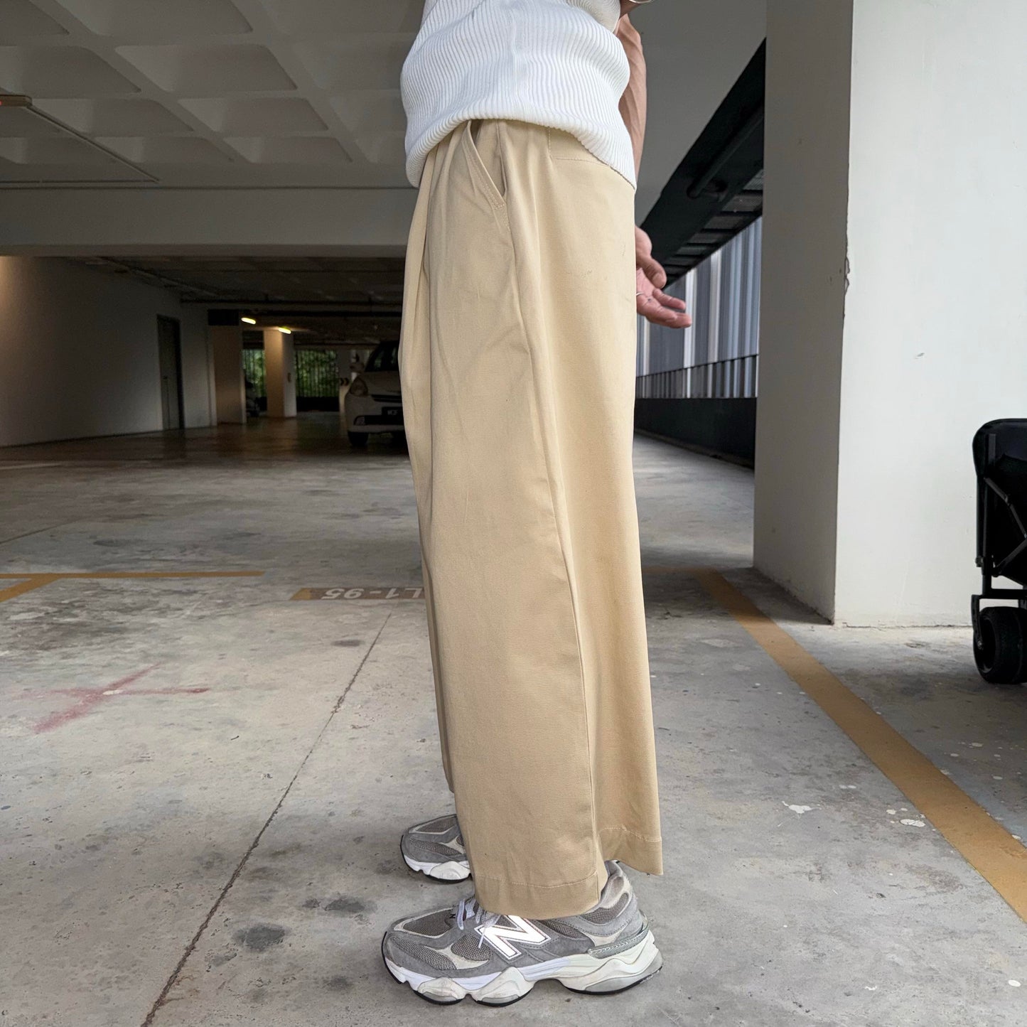 Khaki Pants [BALLOON FIT] Super Baggy Wide Full Cotton Streetwear Street Style S-2XL